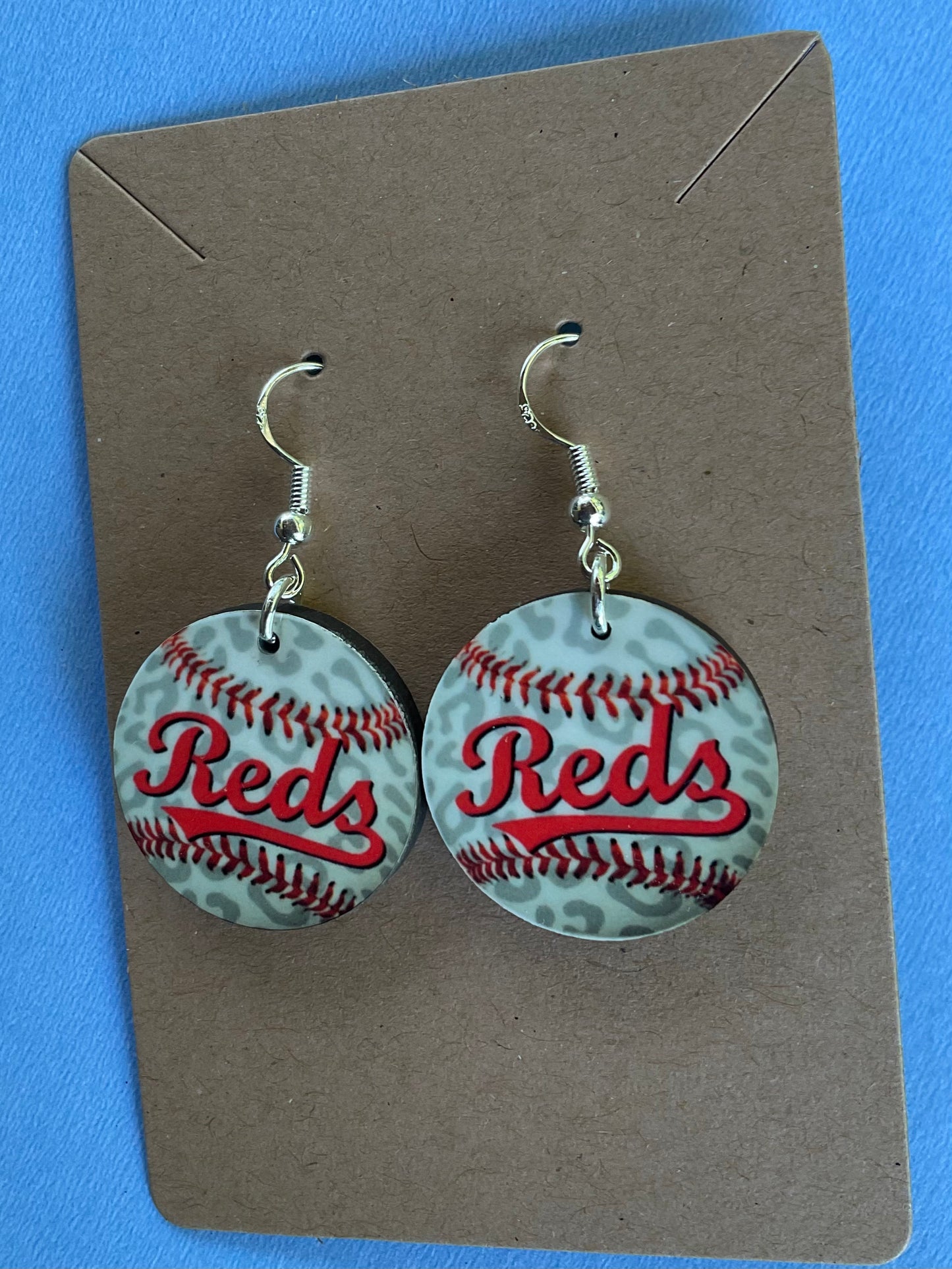 Cincinnati Reds Leopard Earrings