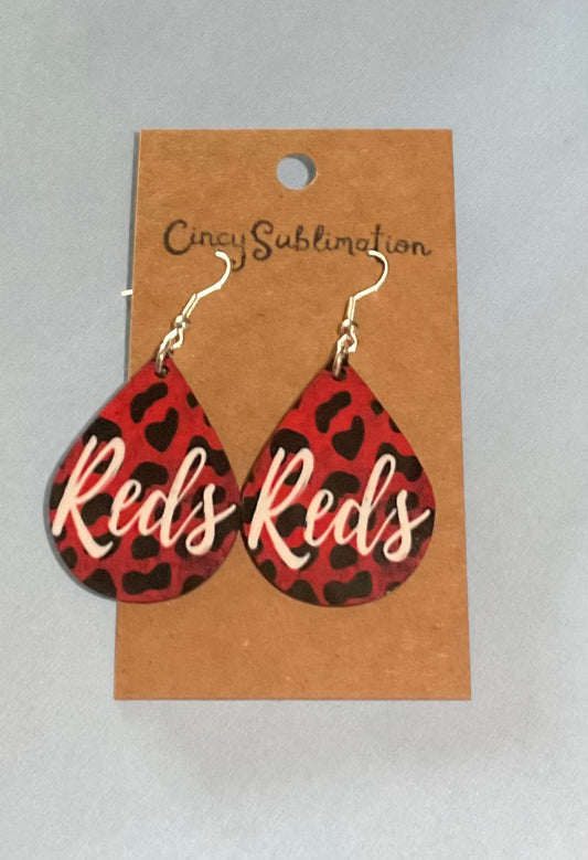Cincinnati Reds Teardrop Earrings