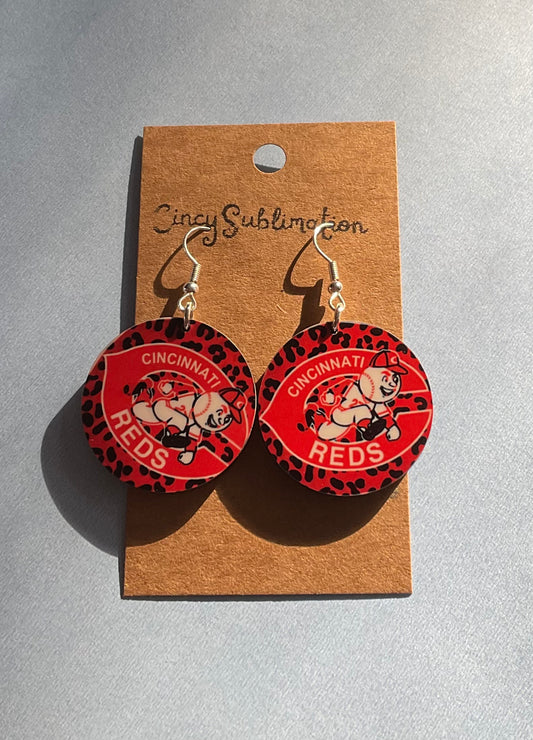 Cincinnati Reds Mr. Red Earrings