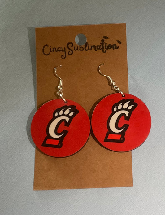 University of Cincinnati Earrings